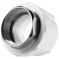 Муфта 63 мм х 2"вр с резьбой под ключ Политэк PPRC белый для полипропиленовых труб