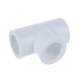 Тройник равнопроходной 32 мм Политэк PPRC белый, для полипропиленовых труб
