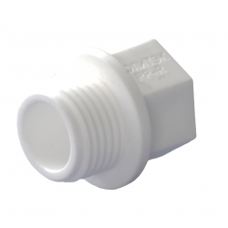 Заглушка резьбовая 1" нр Политэк PPRC белый, для полипропиленовых труб