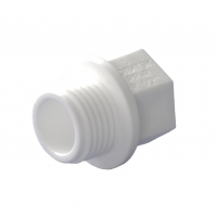 Заглушка резьбовая 1/2" нр Политэк PPRC белый, для полипропиленовых труб