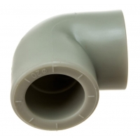 Отвод 90° Политэк PPR серый 20мм внутренний-внутренний, для полипропиленовых труб