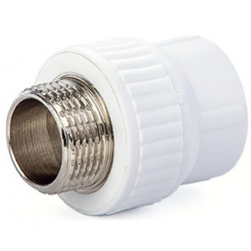 Муфта 32 мм х 3/4"нр с резьбой СТК PP-R белый для полипропиленовых труб купить в интернет магазине Санрай73