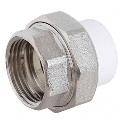 Муфта 20 мм х 1"вр разъемная СТК PPRC белый, для полипропиленовых труб