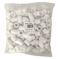 Угольник 20 мм 45° СТК PP-R белый, пакет 100 шт