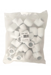 Угольник 32 мм 90° СТК PP-R белый, пакет 20 шт