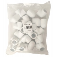 Угольник 32 мм 90° СТК PP-R белый, пакет 20 шт