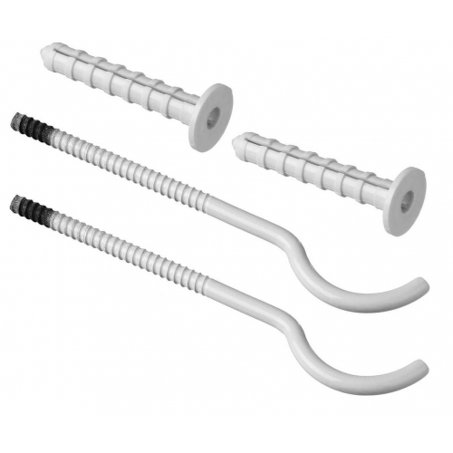 Комплект анкерных прорезиненных кронштейнов 9х170мм Vieir белый, для секционного радиатора купить в интернет магазине Санрай73