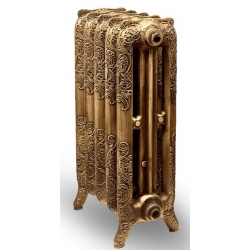 Радиатор чугунный Радимакс Bristol 600 5 секций, матовое золото + узор золото