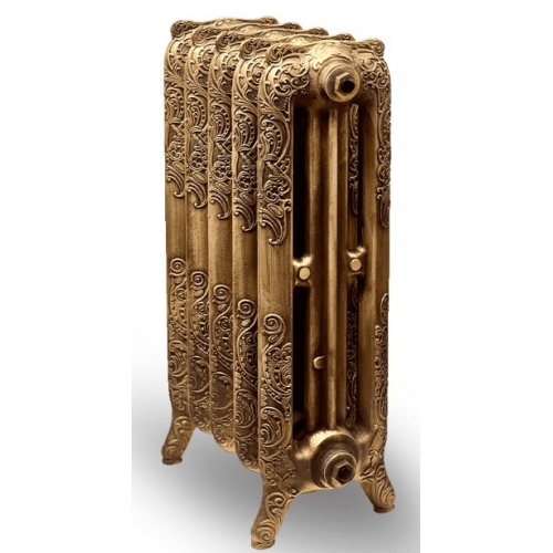 Радиатор чугунный Радимакс Bristol 600 5 секций, матовое золото + узор золото купить в интернет магазине Санрай73