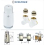 Комплект Schlösser Standard белый Узел нижнего подключения угловой 3/4", термоголовка, 2 ниппеля