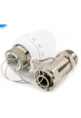 Головка термостатическая жидкостная Tim с выносным проточным сенсором 3/4", 20-60C, M30X1,5, белая