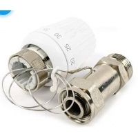 Головка термостатическая жидкостная Tim с выносным проточным сенсором 3/4", 20-60C, M30X1,5, белая