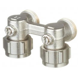 Узел нижнего подключения радиатора угловой 3/4" Oventrop Multiflex F для двухтрубных систем