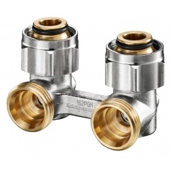 Узел нижнего подключения радиатора угловой 3/4" Oventrop Multiflex F для двухтрубных систем