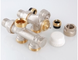 Узел регулирующий для подключения радиатора 1/2"х100%х3/4"ЕК Valtec для двухтрубных систем