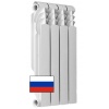 Радиатор биметаллический АТМ Thermo Metallo 500/80 4 секции, боковое подключение, белый