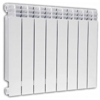 Радиатор биметаллический Fondital Alustal 500/100 8 секций, боковое подключение, белый