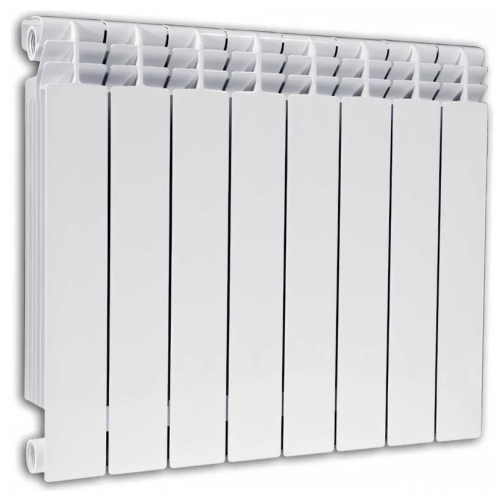 Радиатор биметаллический Fondital Alustal 500/100 8 секций, боковое подключение, белый купить в интернет магазине Санрай73