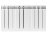 Радиатор биметаллический Fondital Alustal 500/100 12 секций, боковое подключение, белый