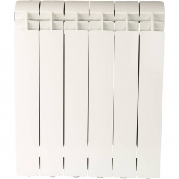 Радиатор алюминиевый Global VOX- R 500/95 6 секций, боковое подключение, белый