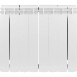 Радиатор алюминиевый Global VOX- R 500/95 8 секций, боковое подключение, белый