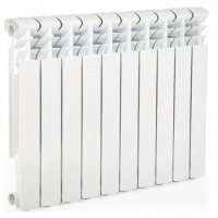 Радиатор алюминиевый Lammin Eco 500/77 10 секций, боковое подключение, белый