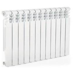 Радиатор алюминиевый Lammin Eco 500/77 12 секций, боковое подключение, белый