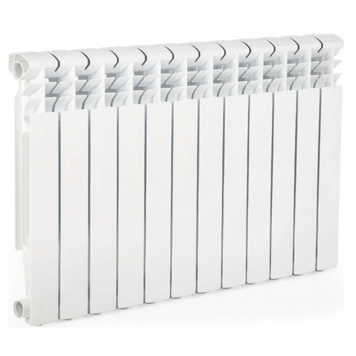 Радиатор алюминиевый Lammin Eco 500/77 12 секций, боковое подключение, белый купить в интернет магазине Санрай73