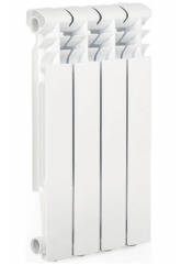 Радиатор алюминиевый Lammin Eco 500/77 4 секции, боковое подключение, белый