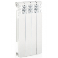Радиатор алюминиевый Lammin Eco 500/77 4 секции, боковое подключение, белый