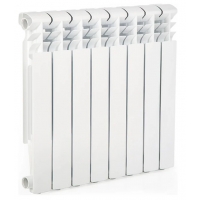 Радиатор алюминиевый Lammin Eco 500/77 8 секций, боковое подключение, белый