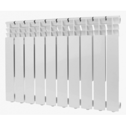 Радиатор алюминиевый Rommer Optima 500/80 10 секций, боковое подключение, белый