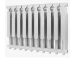 Радиатор алюминиевый Rommer Optima 500/80 10 секций, боковое подключение, белый