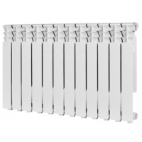 Радиатор алюминиевый Rommer Optima 500/80 12 секций, боковое подключение, белый