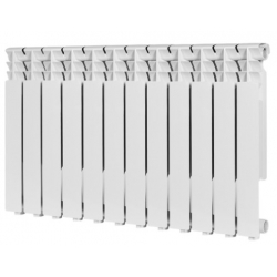 Радиатор алюминиевый Rommer Optima 500/80 12 секций, боковое подключение, белый