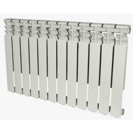 Радиатор алюминиевый Rommer Optima 500/80 12 секций, боковое подключение, белый