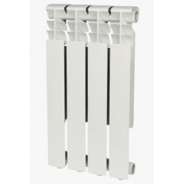 Радиатор алюминиевый Rommer Optima 500/80 4 секции, боковое подключение, белый