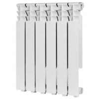 Радиатор алюминиевый Rommer Optima 500/80 6 секций, боковое подключение, белый