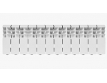 Радиатор алюминиевый Rommer Plus 200/100 12 секций, боковое подключение, белый
