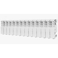 Радиатор алюминиевый Rommer Plus 200/100 14 секций, боковое подключение, белый