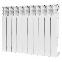 Радиатор алюминиевый Rommer Plus 500/100 10 секций, боковое подключение, белый