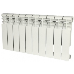 Радиатор алюминиевый Rommer Profi 350/80 10 секций, боковое подключение, белый