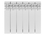 Радиатор алюминиевый Rommer Profi 350/80 6 секций, боковое подключение, белый