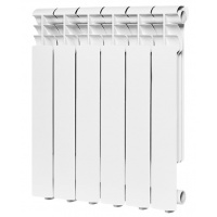 Радиатор алюминиевый Rommer Profi 500/80 6 секций, боковое подключение, белый