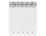 Радиатор алюминиевый Rommer Profi 500/80 6 секций, боковое подключение, белый