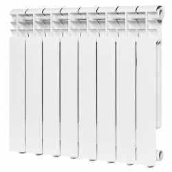 Радиатор алюминиевый Rommer Profi 500/80 8 секций, боковое подключение, белый