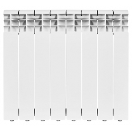 Радиатор алюминиевый Rommer Profi 500/80 8 секций, боковое подключение, белый