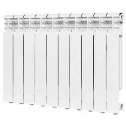Радиатор алюминиевый Rommer Profi 500/80 10 секций, боковое подключение, белый