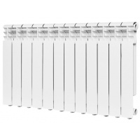 Радиатор алюминиевый Rommer Profi 500/80 12 секций, боковое подключение, белый