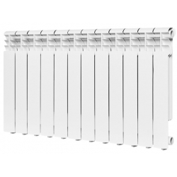 Радиатор алюминиевый Rommer Profi 500/80 12 секций, боковое подключение, белый